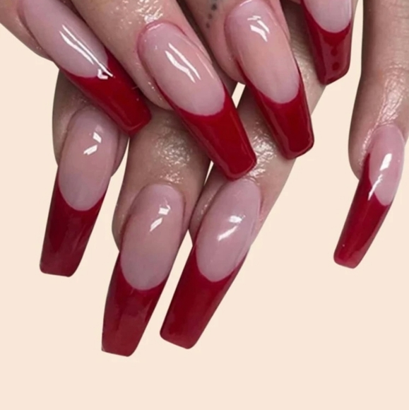 Private Label Makeup Red Tip 24 Piece Fake Nails Poshmark